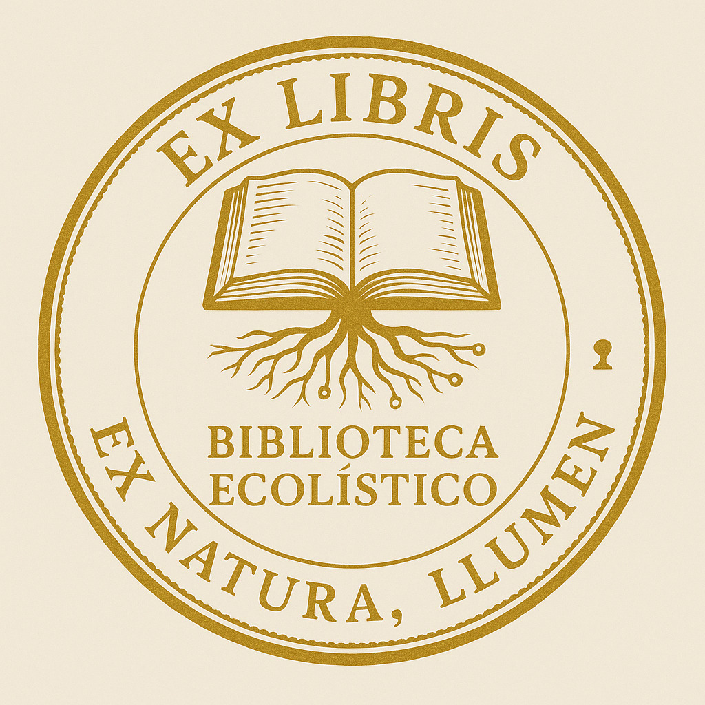 Sello dorado de la Biblioteca Ecolístico